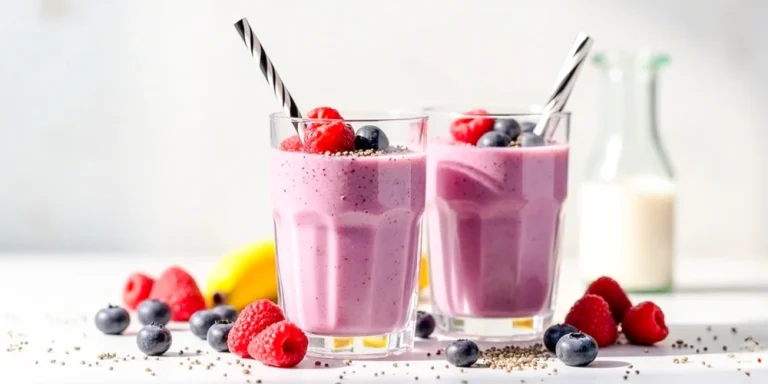 Acai-Beeren-Smoothie mit Chia & Kokoswasser