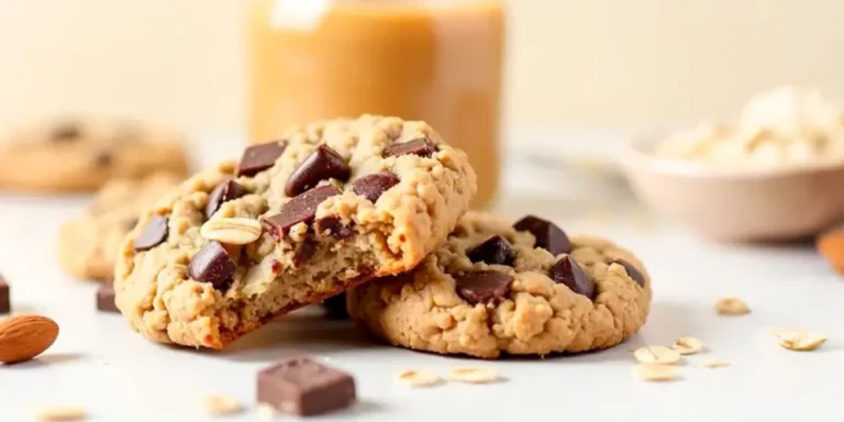 Verführerische Haferflocken-Cookies mit Mandelmus und dunkler Schokolade